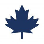 blue maple leaf icon