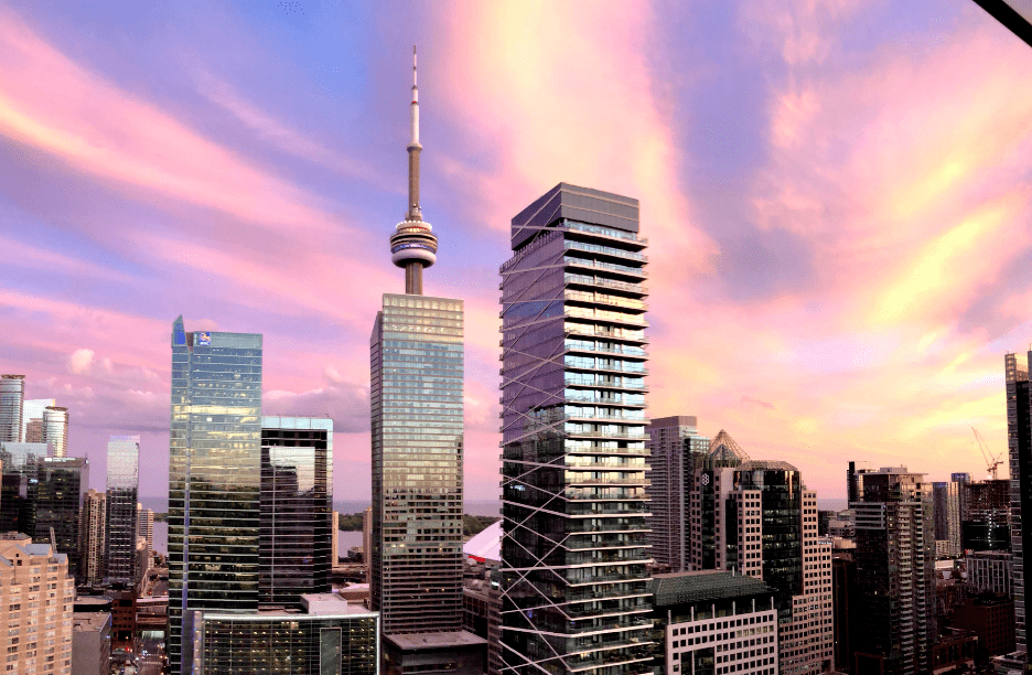 Toronto Skyline Pink