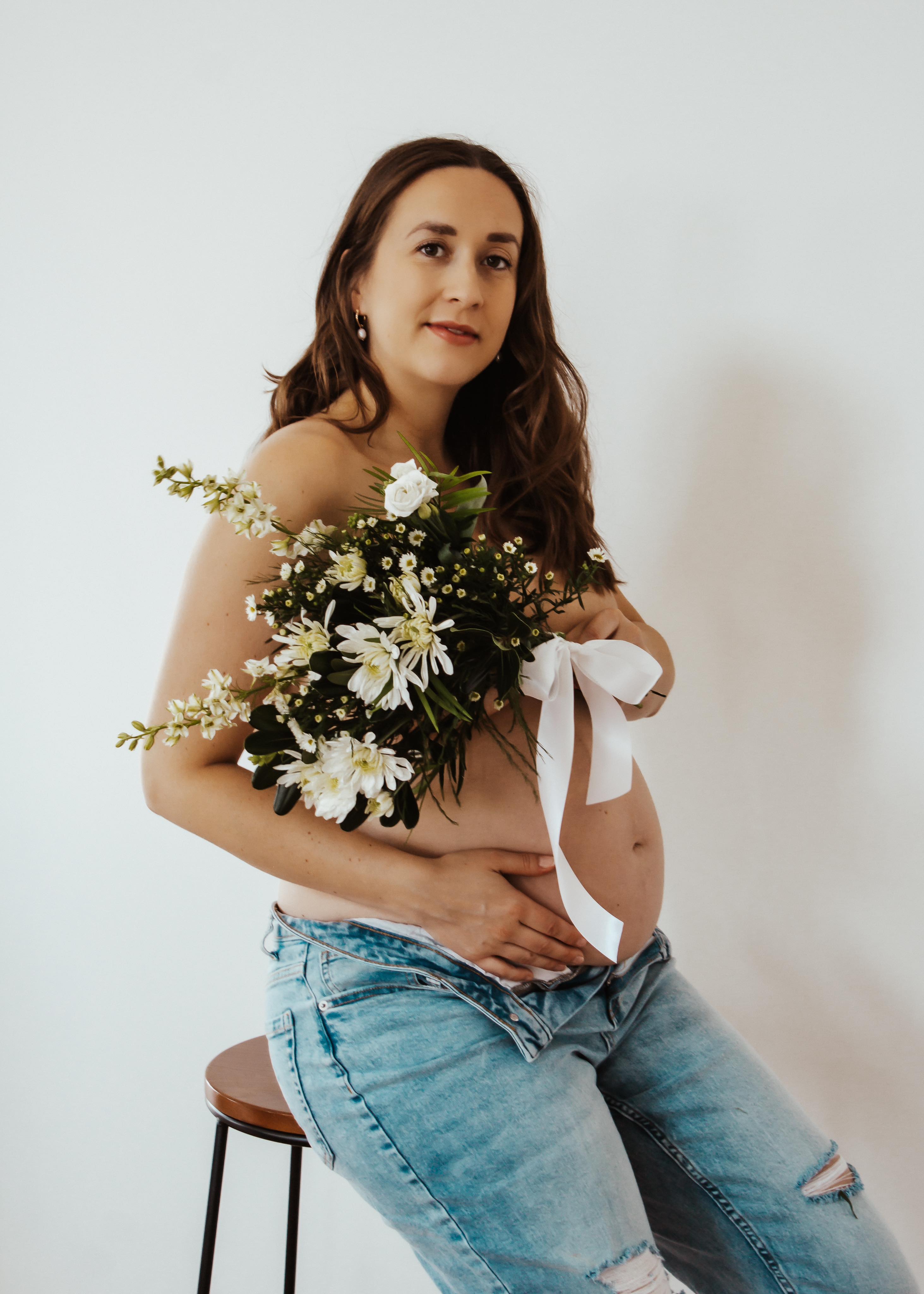 Maternity Shoot with flowers